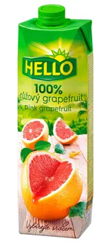 Hello 100% růžový grapefruit 1 l