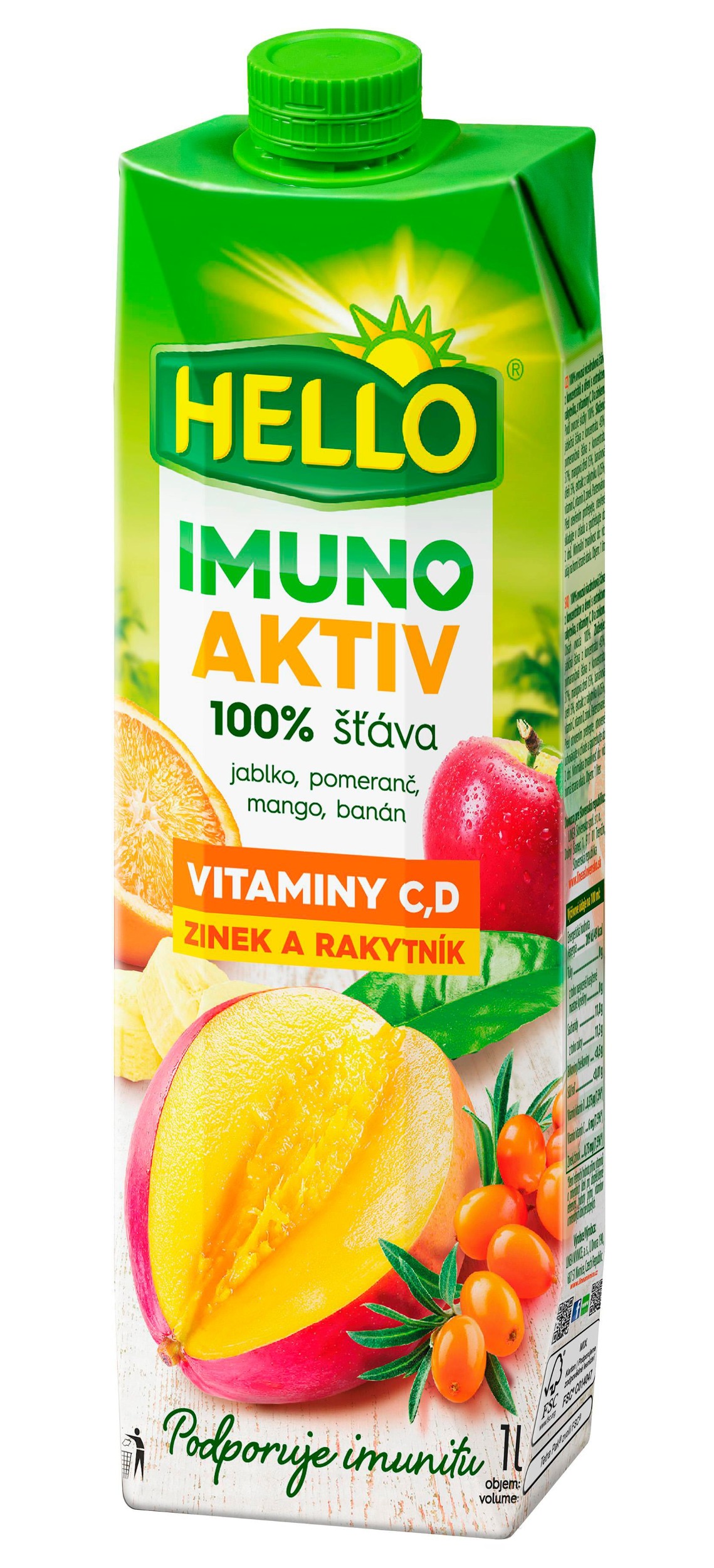 Hello imuno aktiv rakytník 1 l