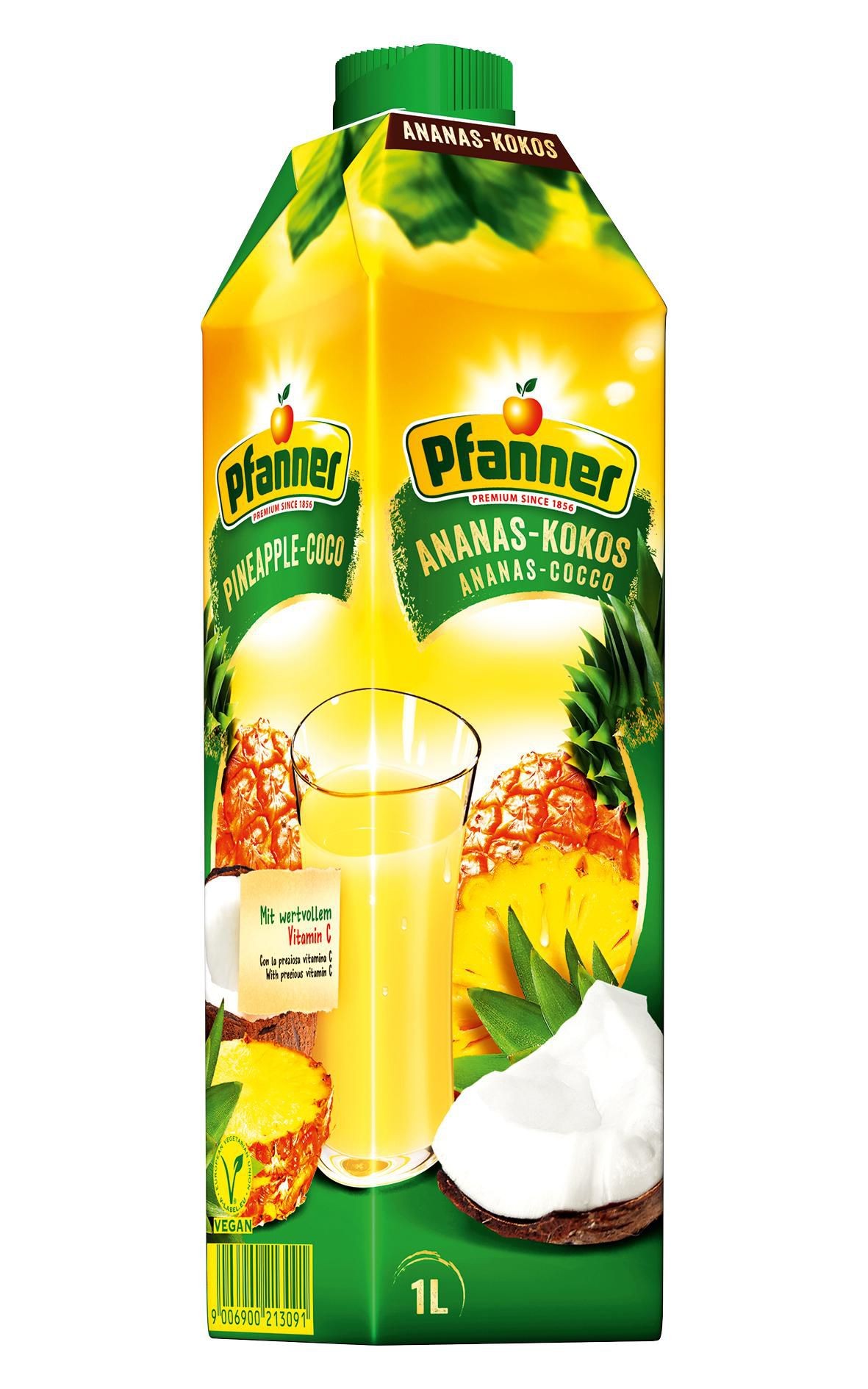Pfanner Ananas-kokos 25% 1L
