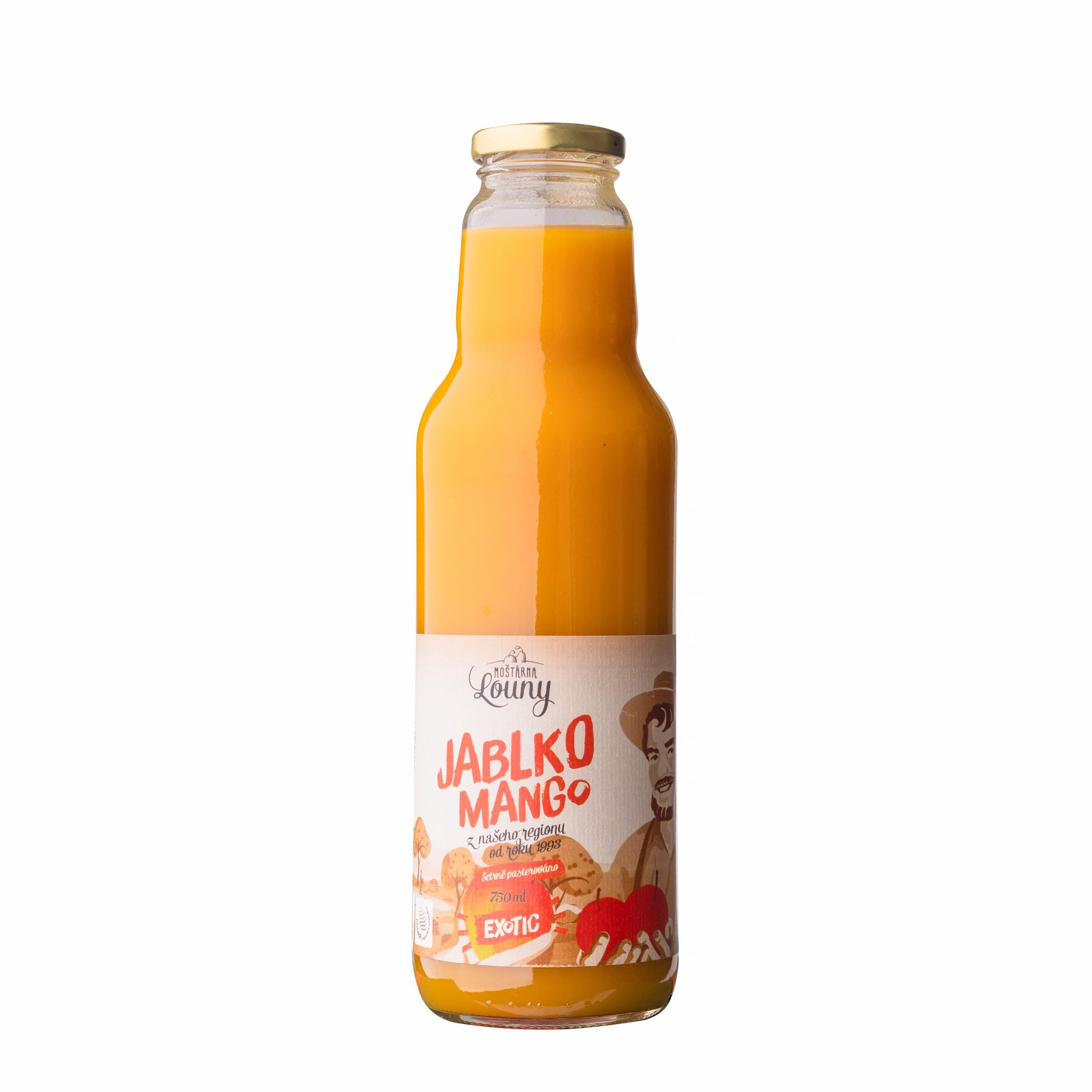 Moštárna Louny Mošt jablko a mango 750 ml