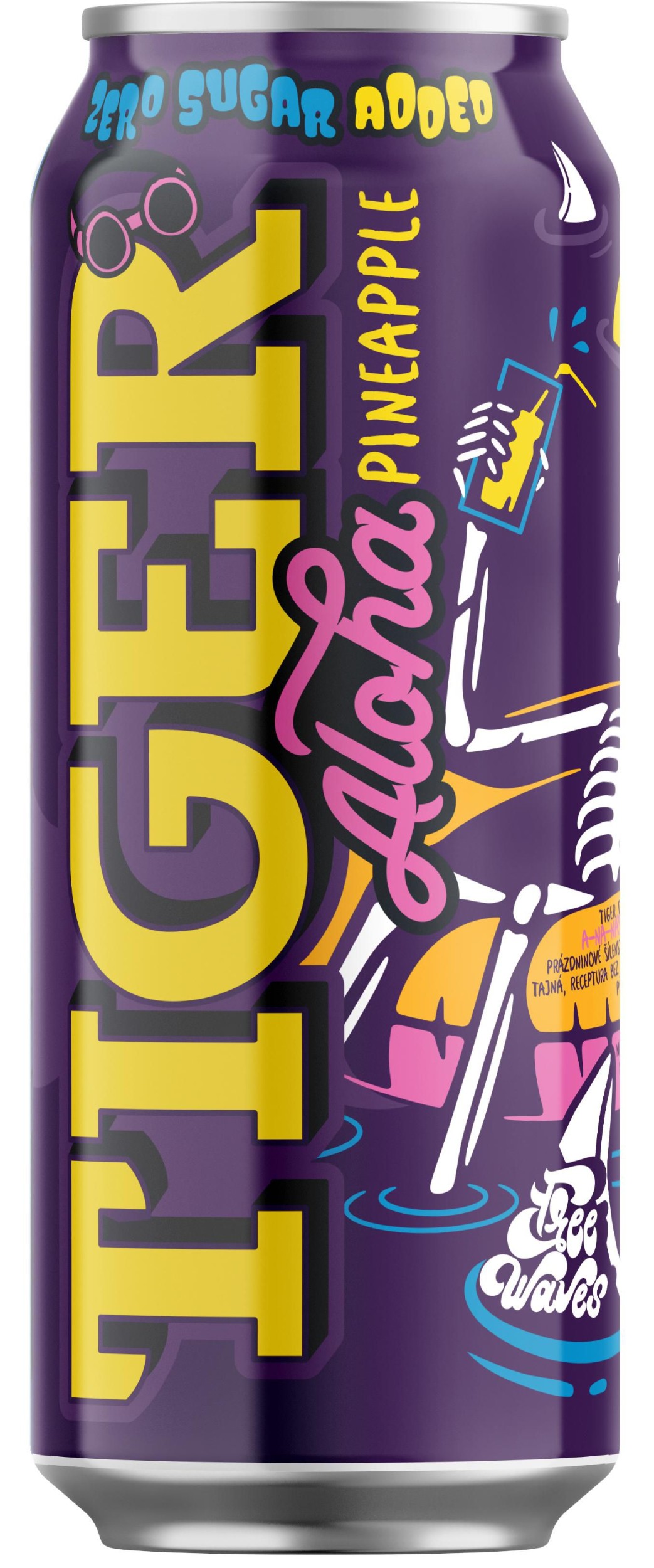 Tiger energy drink Aloha Pineapple flavoured 0,5l plech