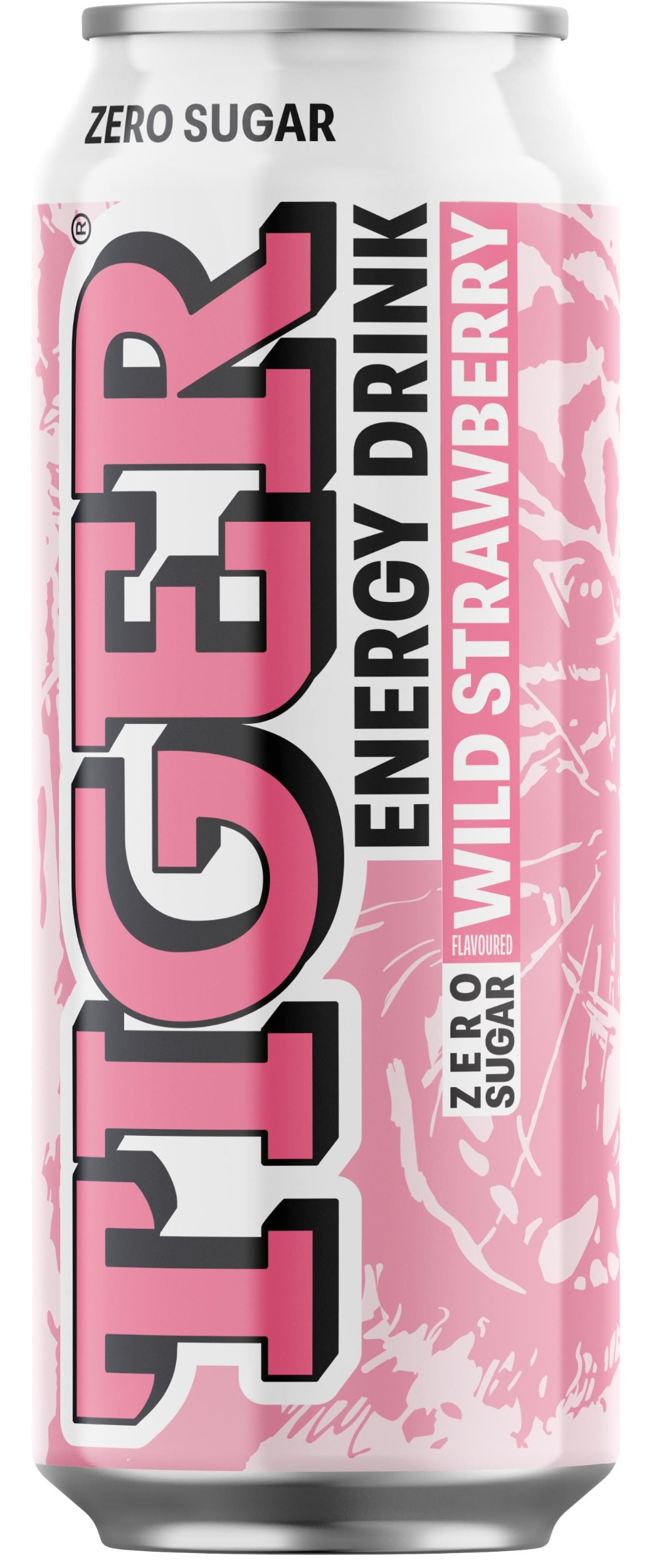 Tiger energy drink  ZERO Wild Strawberry flavoured 0,5l plech