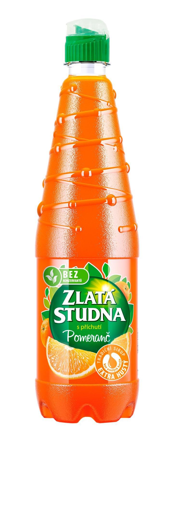 Zlatá studna sirup pomeranč 0,7l