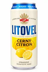 Litovel Černý citron nealko plech 0,5l