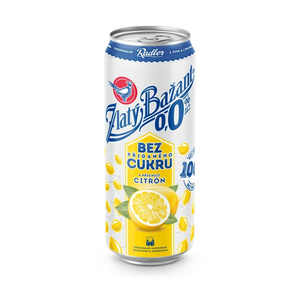 Zlatý Bažant svěží citron 0,0%