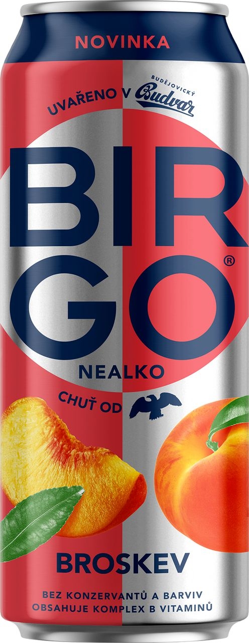 Birgo broskev plech 0,5 l