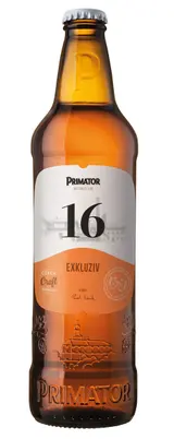 Primátor Exkluziv 16% speciální světlé pivo 0,5 l