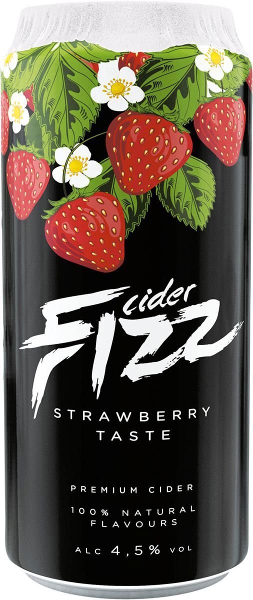 Fizz Cider Jahoda plech 0,5 l