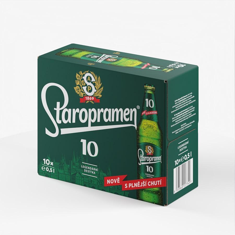 Staropramen 10 sklo 10 x 0,5 l