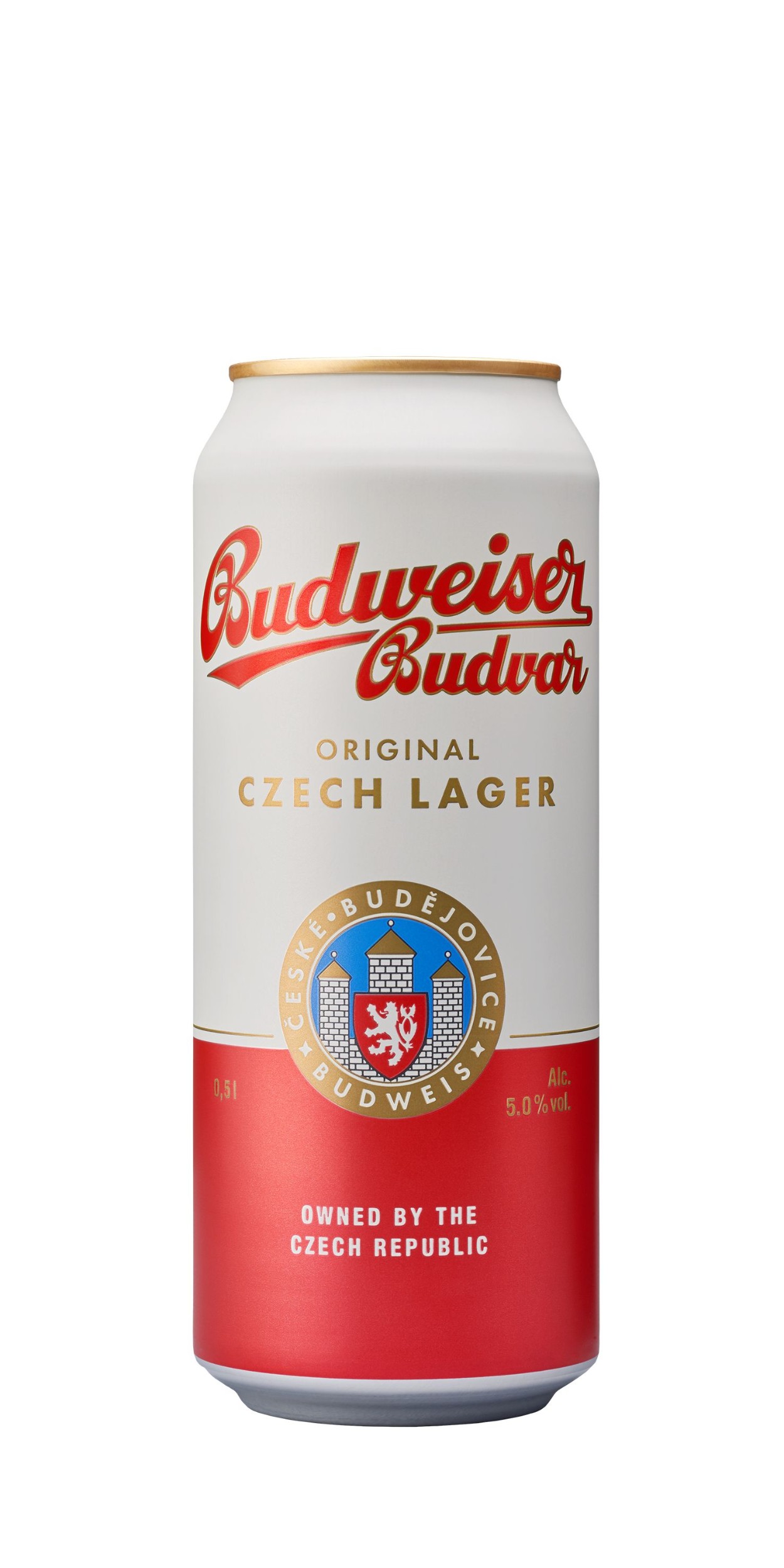 Budweiser Budvar Original světlý ležák pivo plech 0,5 l