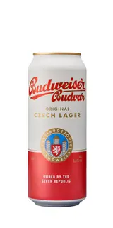 Budweiser Budvar Original světlý ležák pivo plech 0,5 l