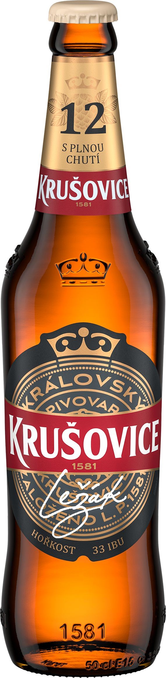Krušovice 12° pivo ležák světlý 0,5 l