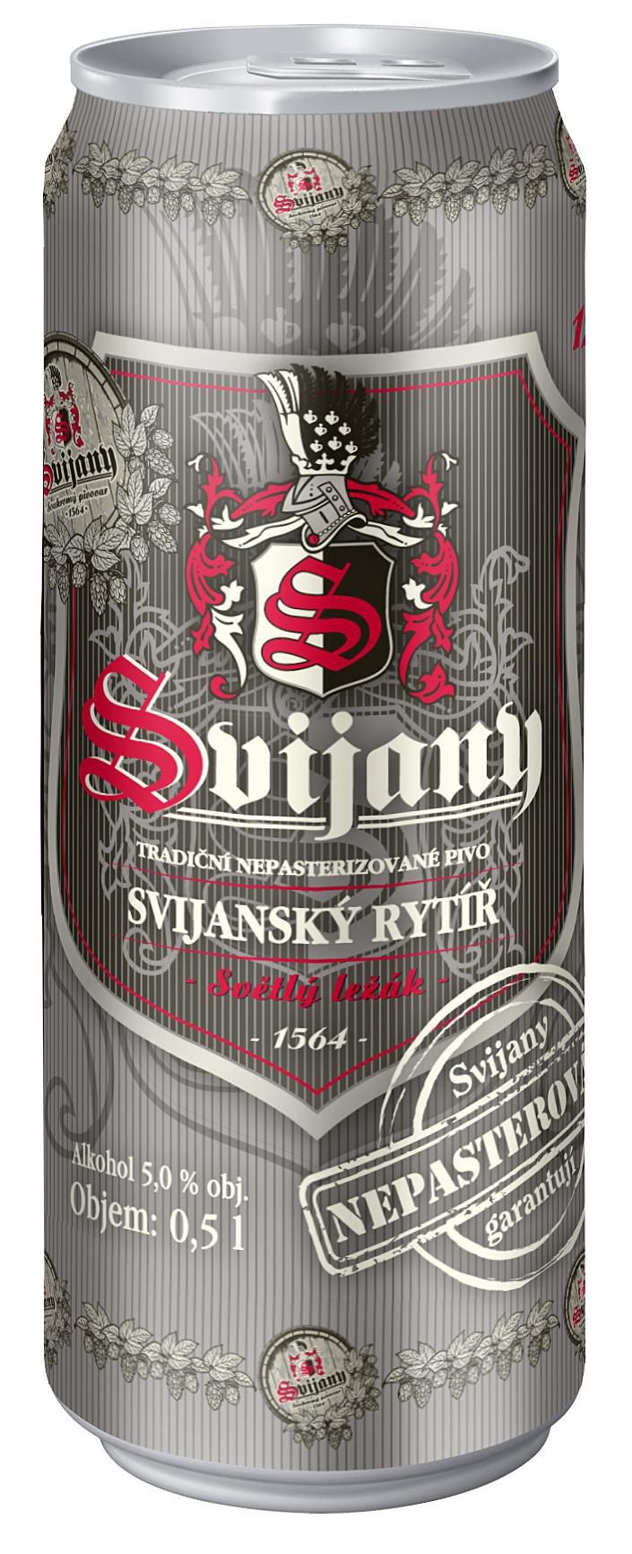 Svijany Svijanský Rytíř 12° světlý ležák pivo 0,5 l