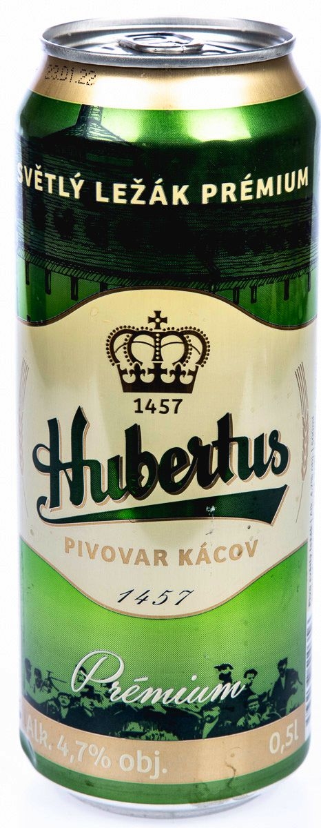 Hubertus Světlý Ležák 0,5l Plech