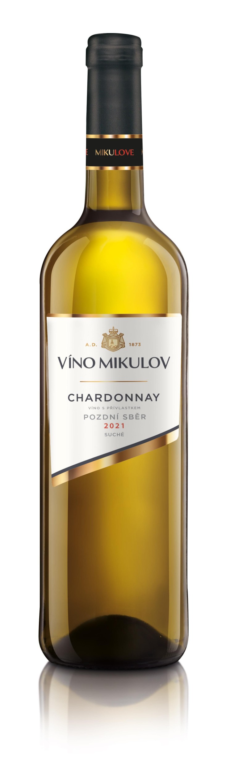 Víno Mikulov Exclusive Chardonnay pozdní sběr 0,75l