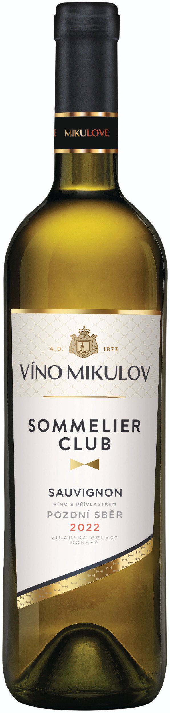 Víno Mikulov sommelier club Sauvignon pozdní sběr 0,75 l suché