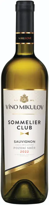 Víno Mikulov sommelier club Sauvignon pozdní sběr 0,75 l suché