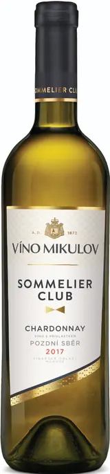 Víno Mikulov Sommelier Club Chardonnay pozdní sběr 750 ml