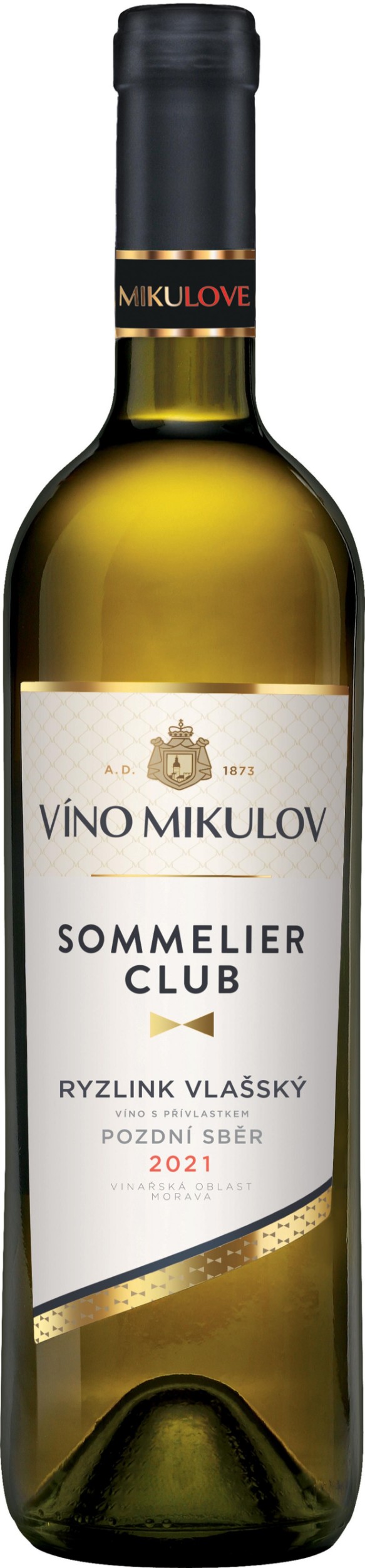 Víno Mikulov sommelier club Ryzlink vlašský pozdní sběr 750 ml suché