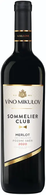 Víno Mikulov sommelier club Merlot pozdní sběr 750 ml suché