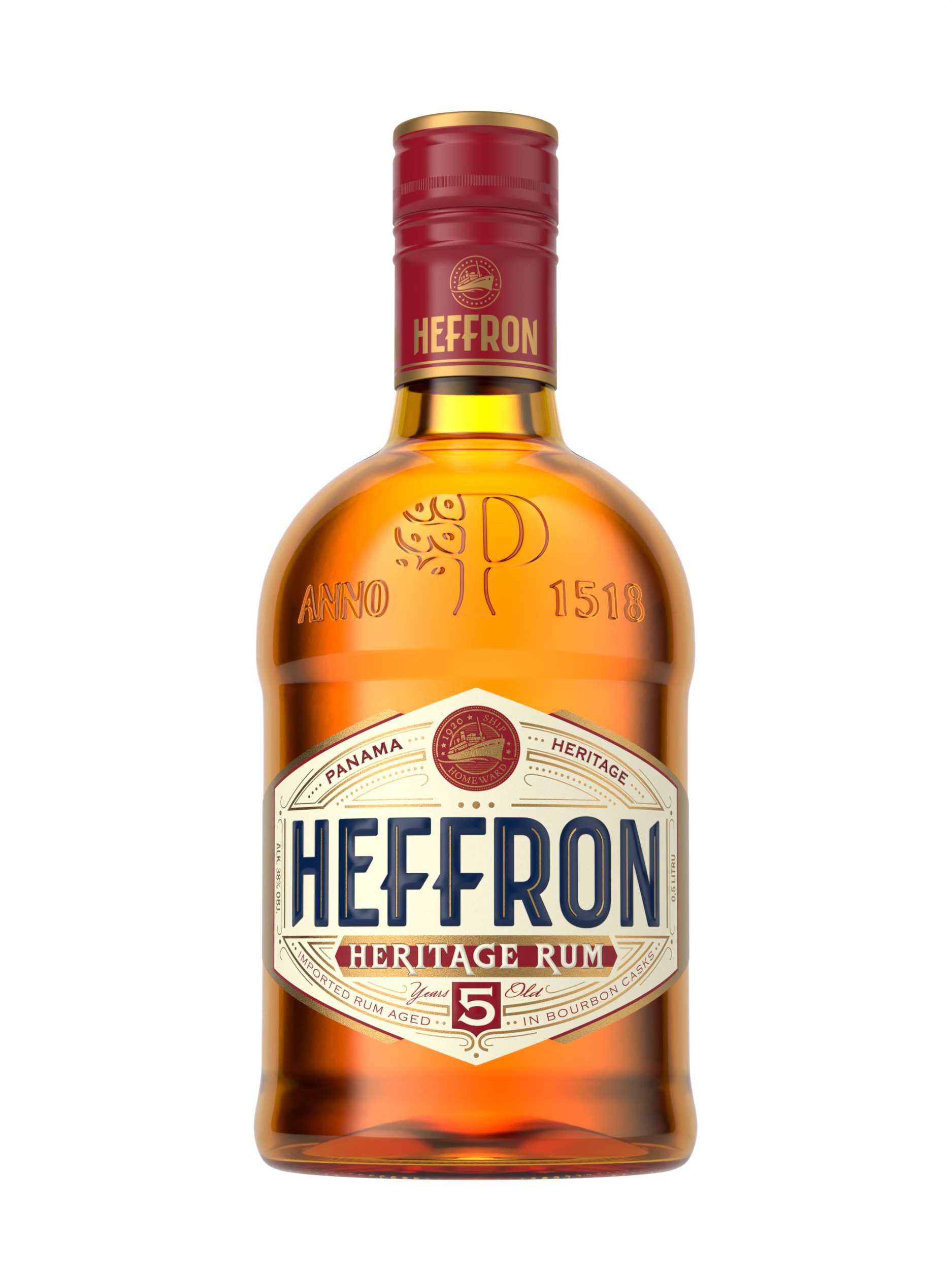 Heffron 5YO rum 38% 0,5l
