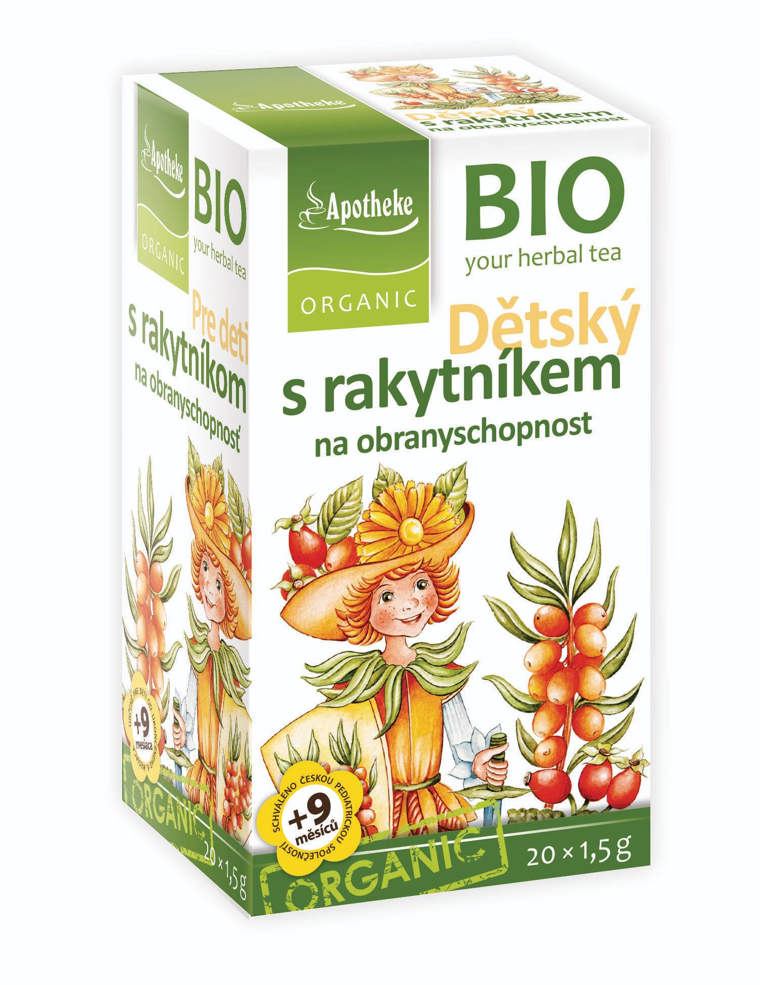 Apotheke BIO Dětský čaj s rakytníkem 20x1,5 g