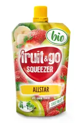 BIO fruit & go Allstar jablko-banán-jahoda 100g