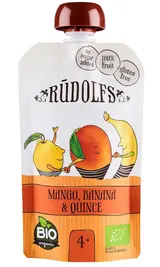Rudolfs BIO kapsička Mango, banán a kdoule 110 g