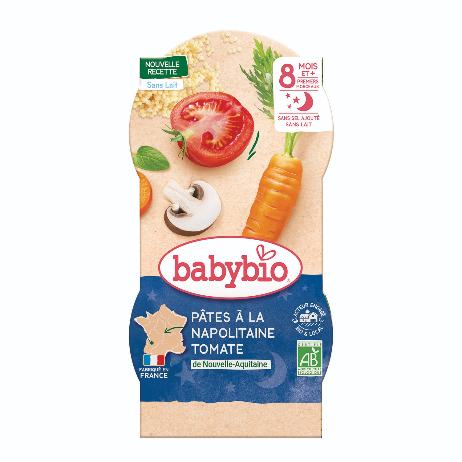 Babybio Neapolské těstoviny 2x200 g