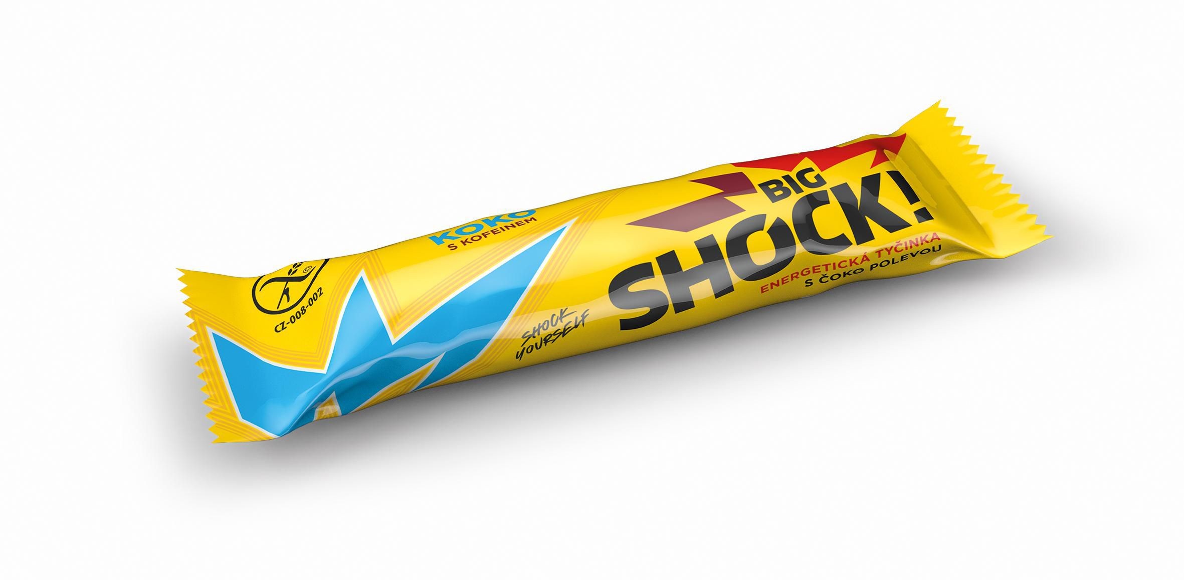 Big Shock! Energy Koko s kofeinem energetická tyčinka 55 g