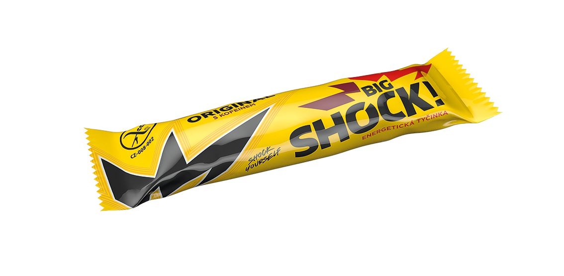 Big Shock! Energy Energetická tyčinka original s kofeinem 65 g