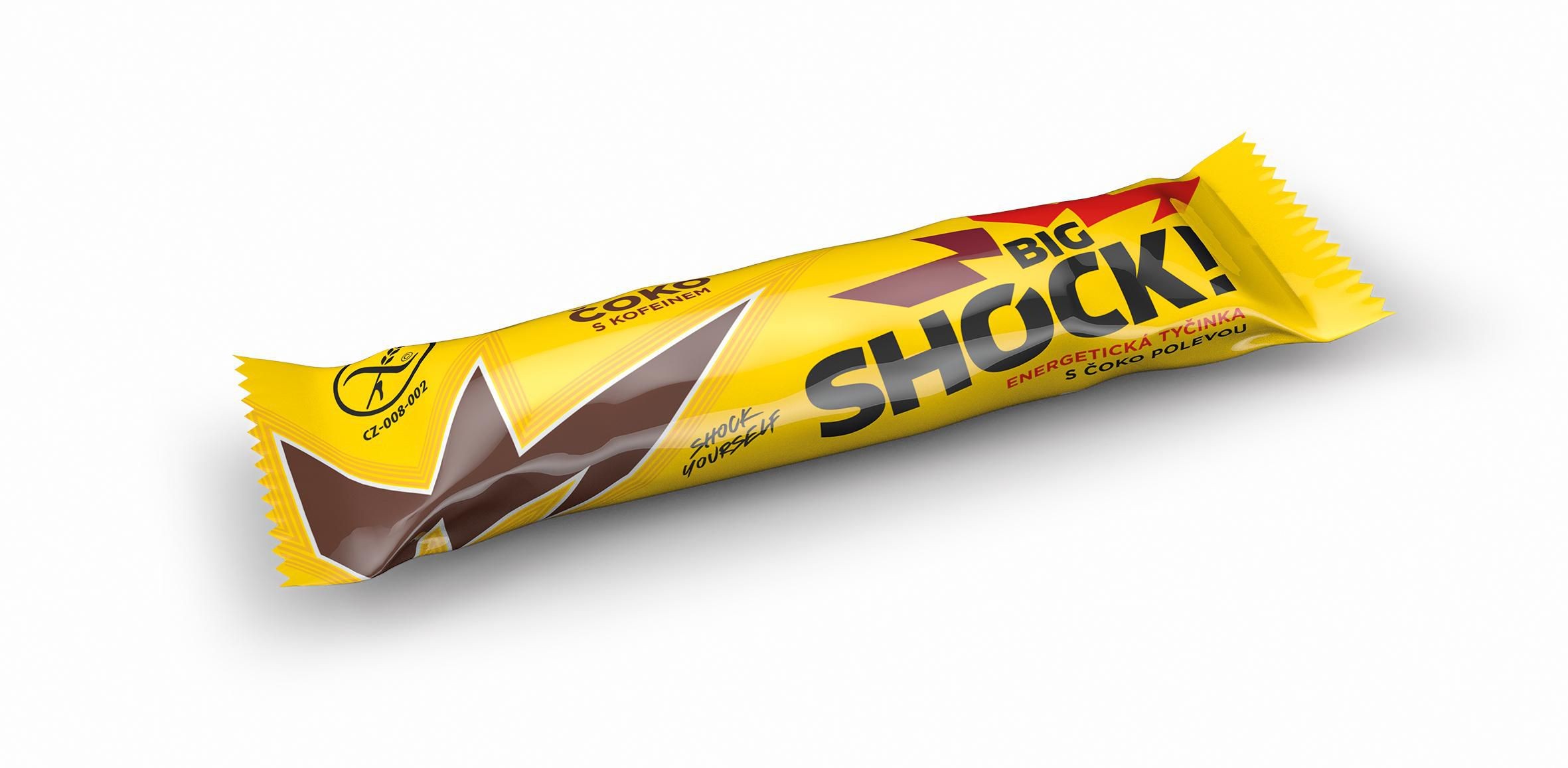 Big Shock! Energy Energetická tyčinka original čoko s kofeinem 65 g