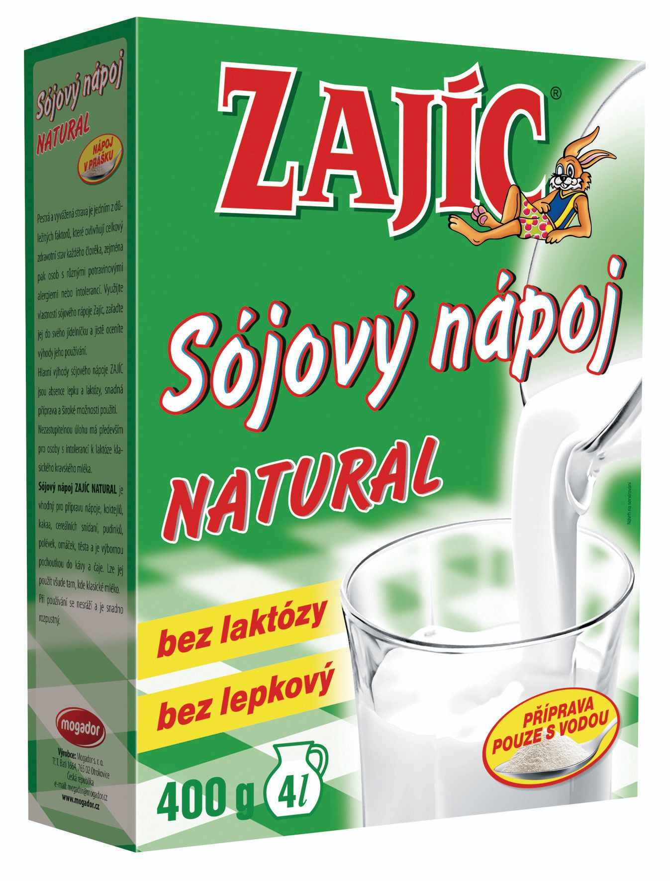 Zajíc Sójový nápoj natural 400 g