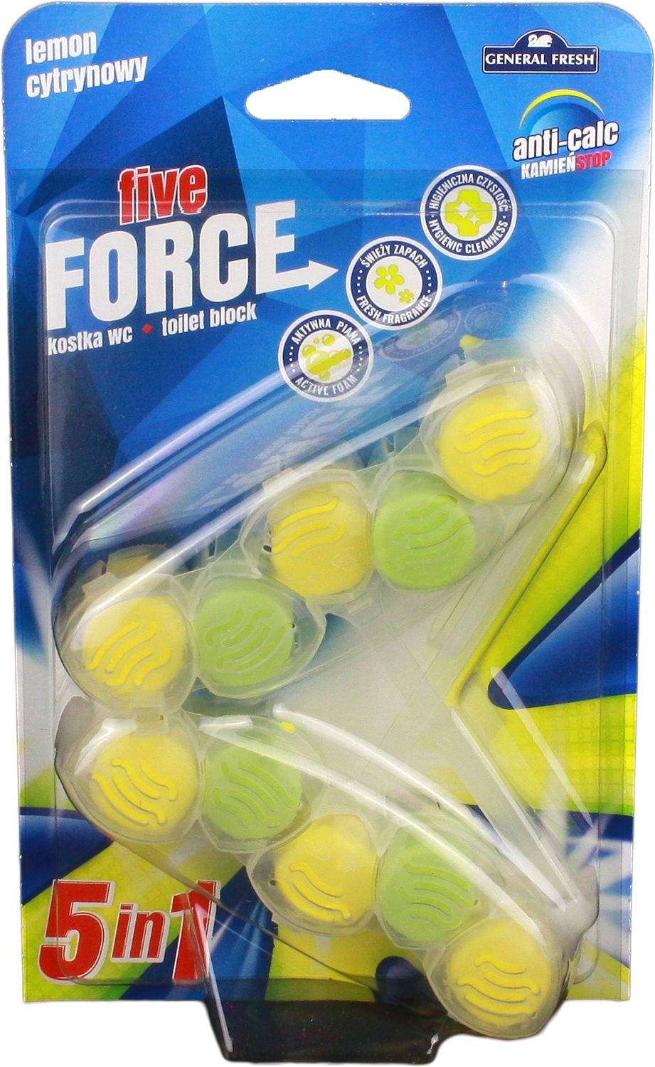 GF Five-force WC blok s vůní citron 2x50g