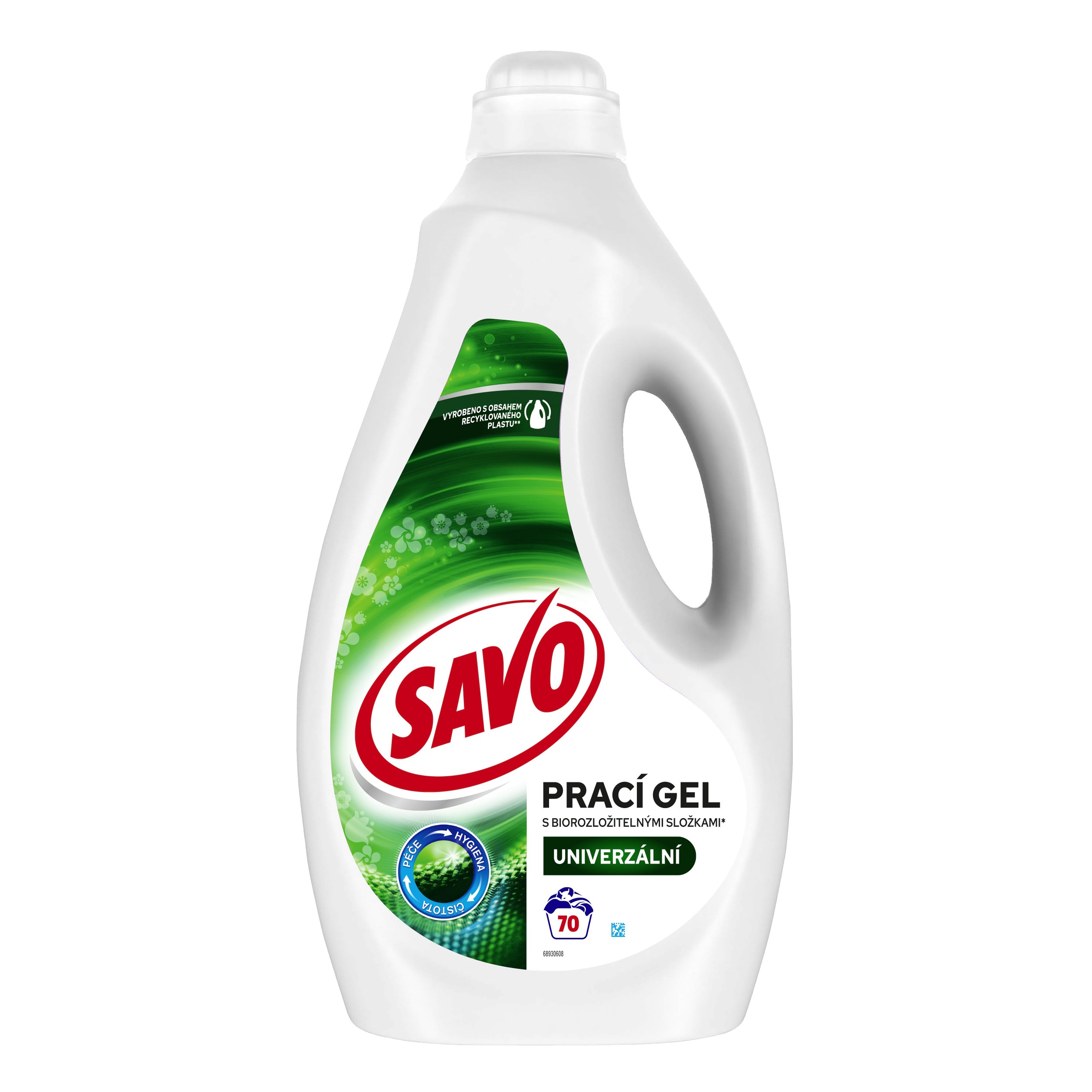 Savo Bez chlóru Universal prací gel na bílé a barevné prádlo 3,5 l 70 praní