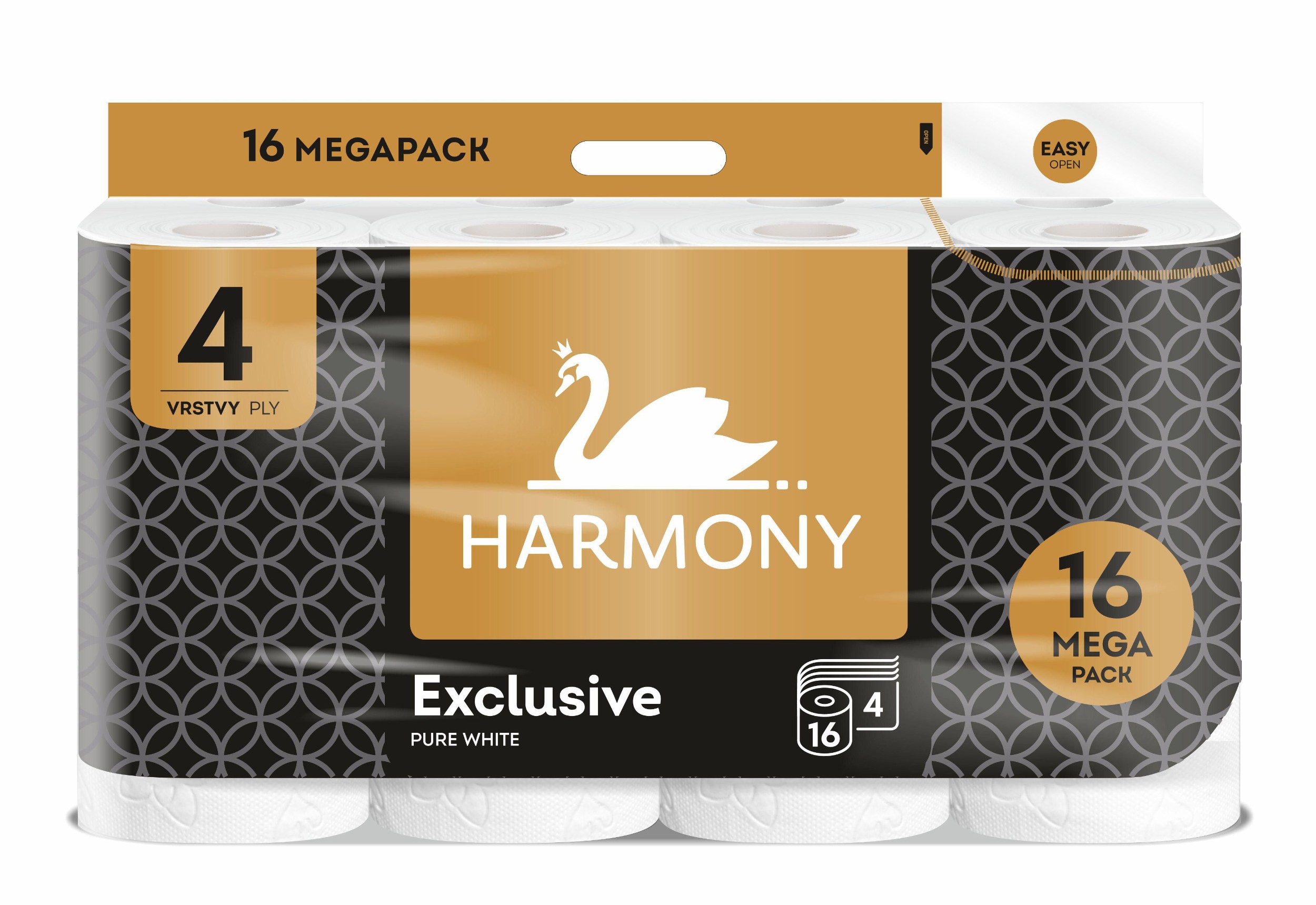 Harmony Toaletní papír exclusive pure white 4 vrstvý 16ks