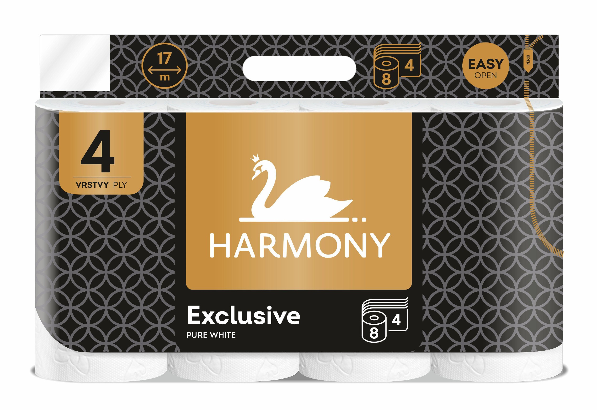 Harmony Toaletní papír exclusive pure white 4 vrstvý 8ks