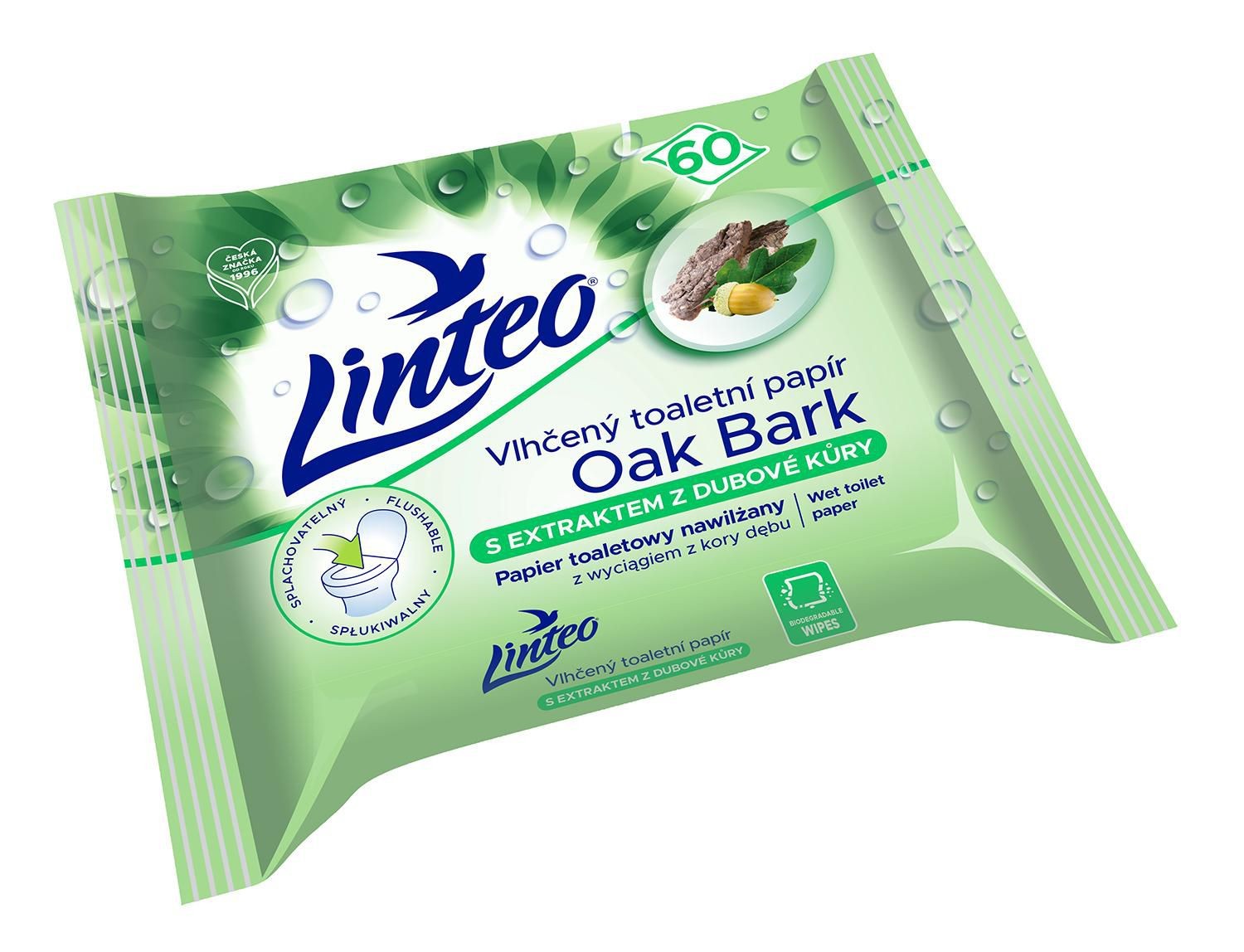 Linteo Dubová kůra vlhčený toaletní papír náplň 60ks
