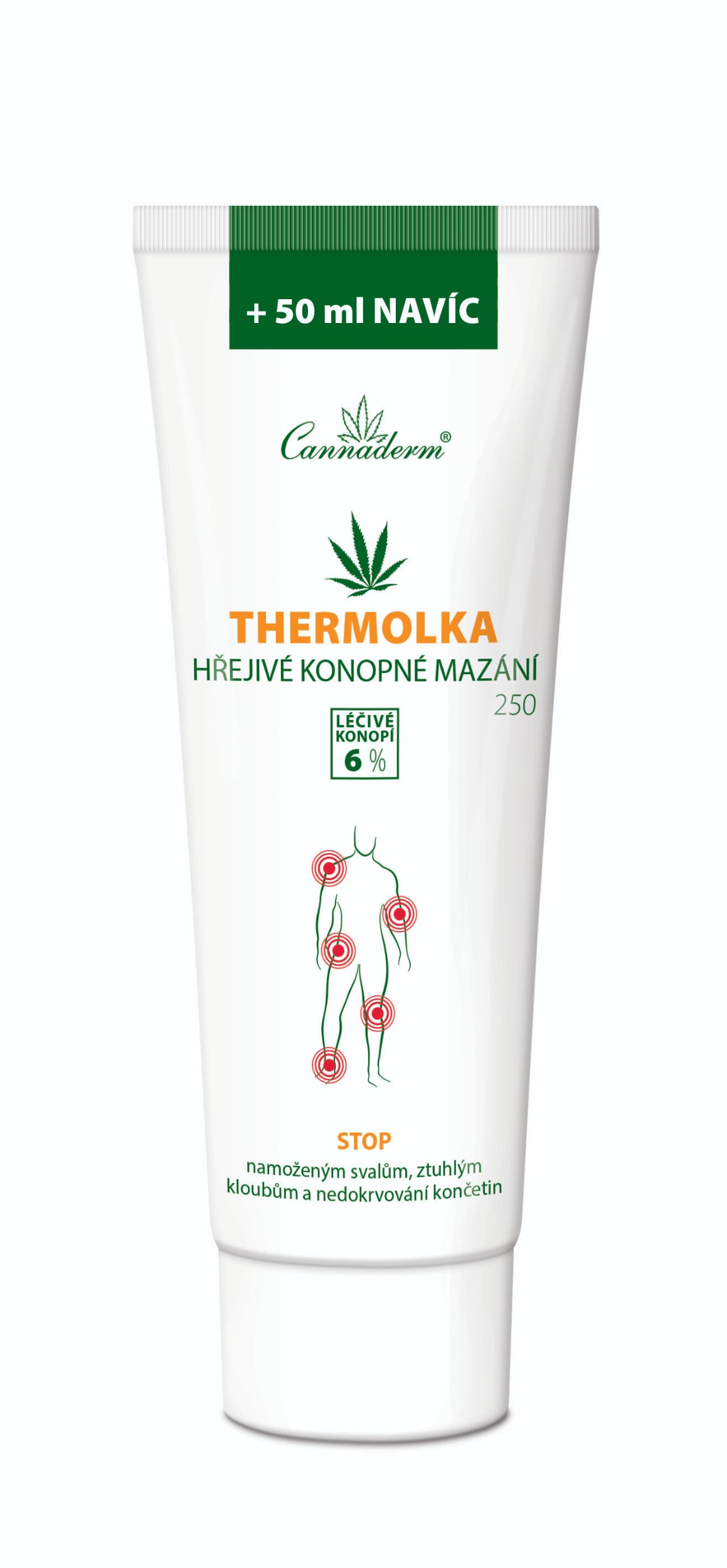 Cannaderm Mentholka konopné mazání 200 ml