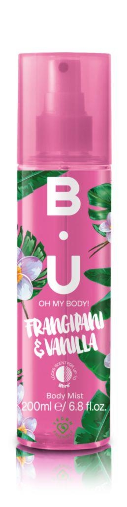 B.U. Oh My Body! Frangipani & Vanilla parfémovaný tělový sprej 200ml