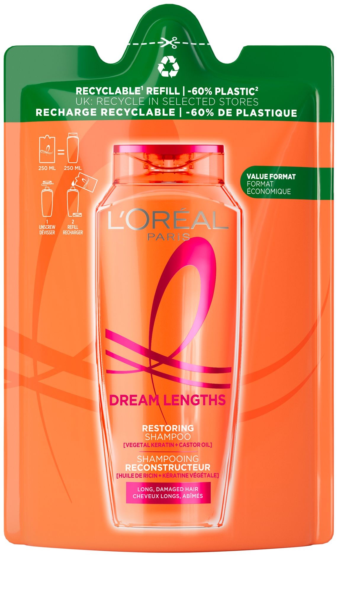 L'Oréal Paris Elseve Dream Long náhradní náplň 250 ml