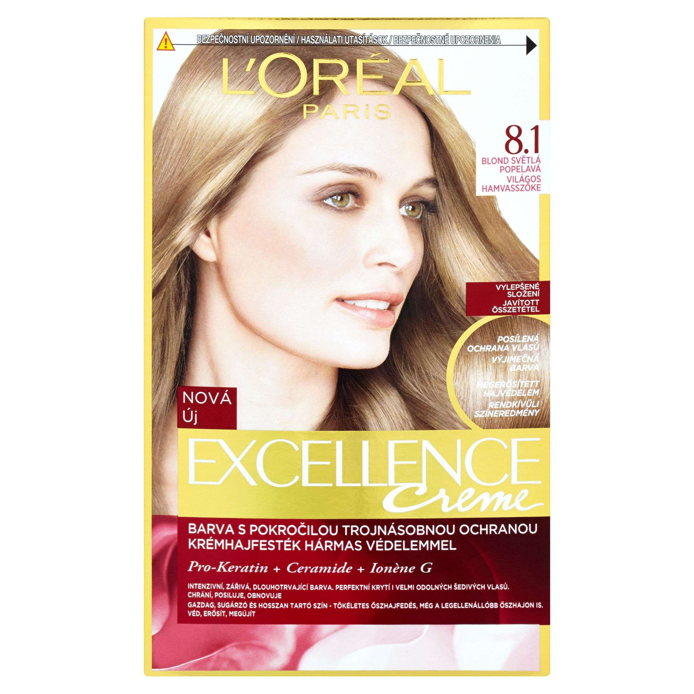 L'Oréal Paris Excellence Creme blond světlá popelavá 8.1