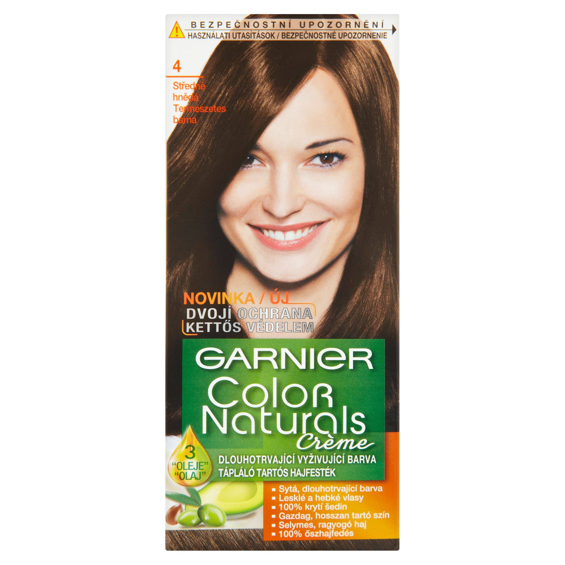 Garnier Color Naturals Crème dlouhotrvající vyživující barva středně hnědá 4 110 ml