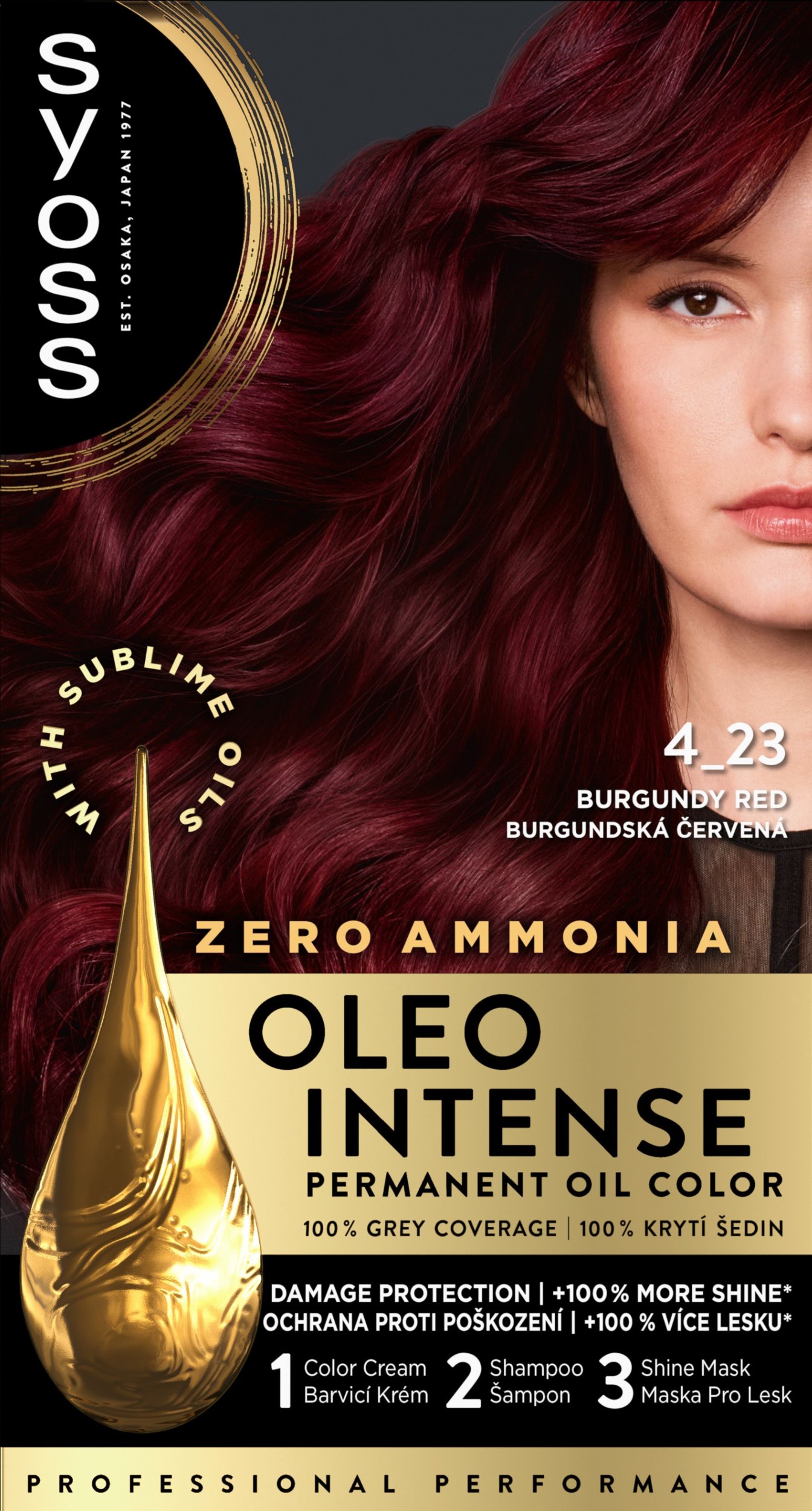 Syoss Oleo Intense olejová barva burgundská červeň 4-23 50 ml