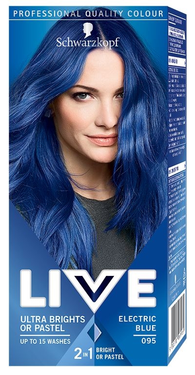 Schwarzkopf Live Ultra Brights or Pastel barva na vlasy Electric Blue 095 50 ml