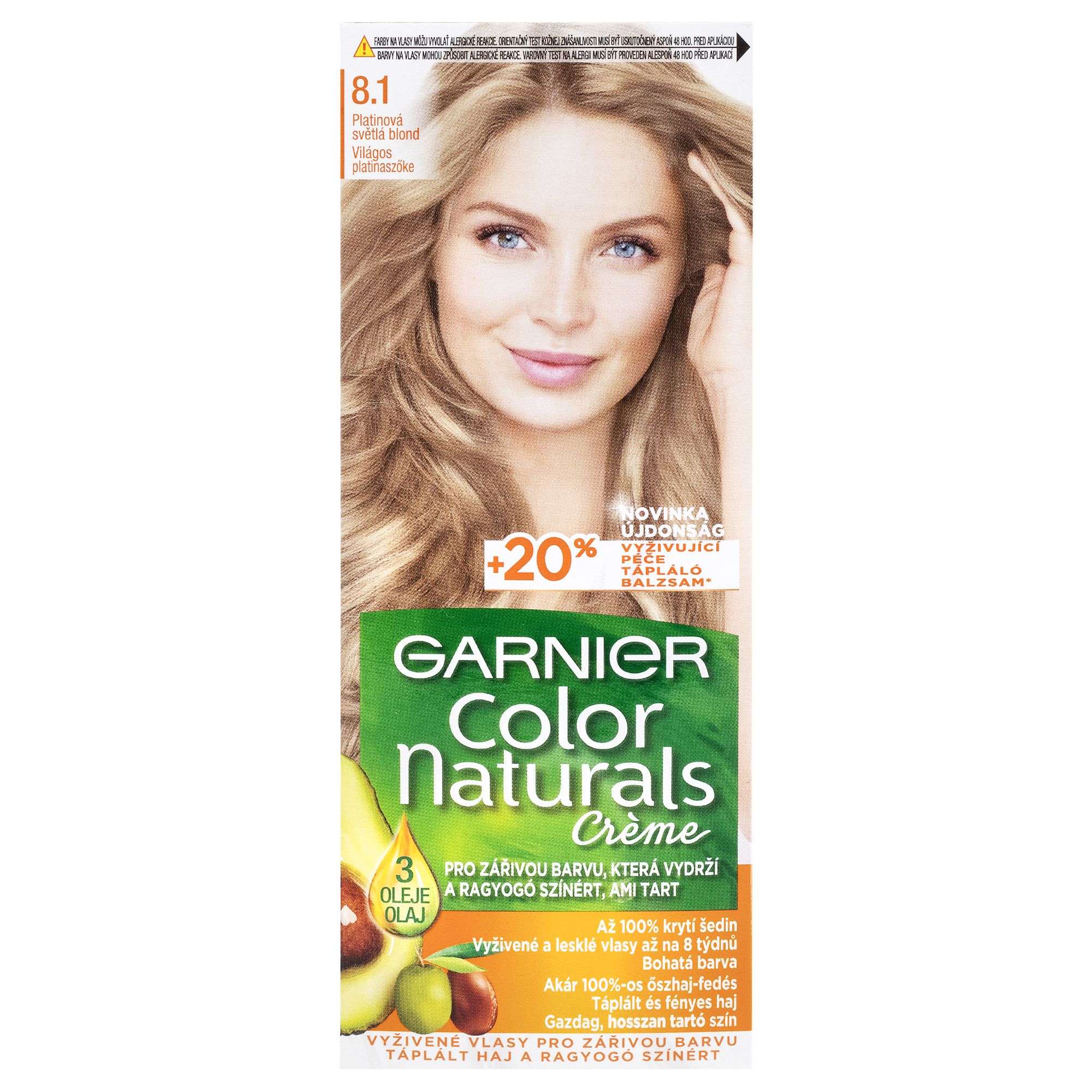 Garnier Color Naturals Crème dlouhotrvající vyživující barva světlá blond popelavá 1 ks