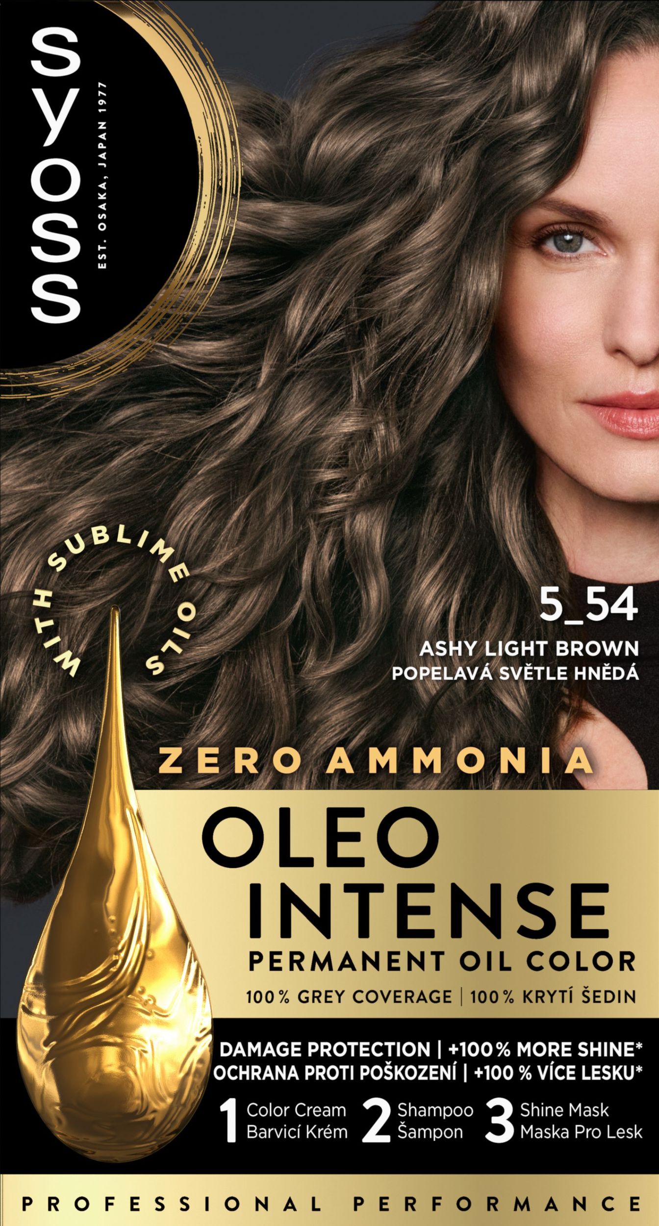 Syoss Oleo Intense Barva na vlasy popelavě světle hnědý 5-54 1 ks