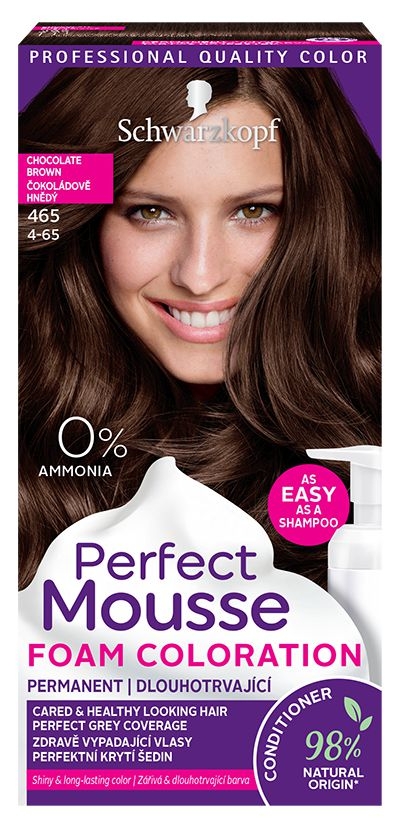 Schwarzkopf Perfect Mousse barva na vlasy čokoládově hnědý 465 35 ml