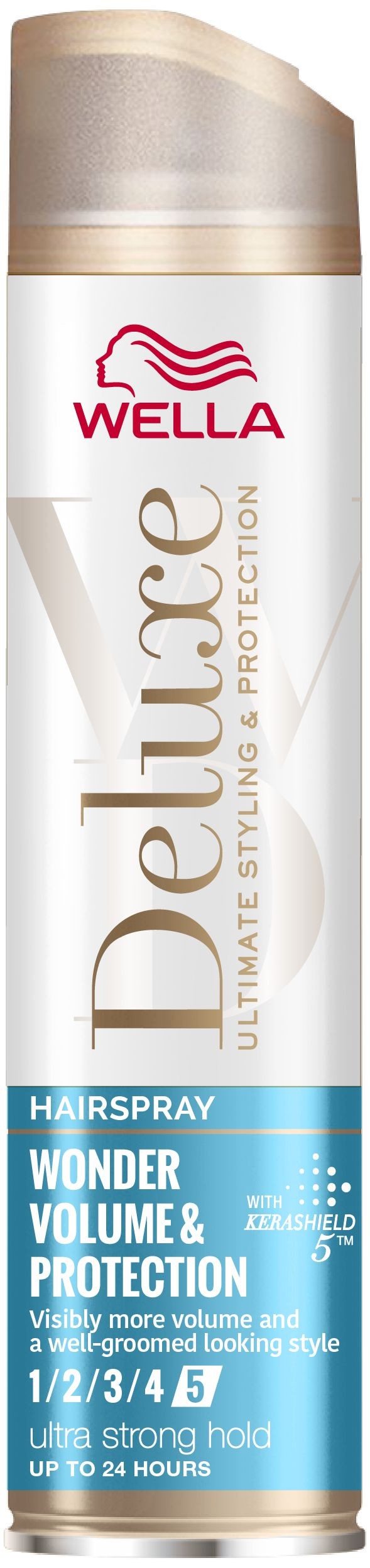 Wella Deluxe Lak na vlasy s keratinovou ochranou a extra silnou fixací pro objem a lesk 250 ml