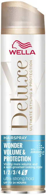 Wella Deluxe Lak na vlasy s keratinovou ochranou a extra silnou fixací pro objem a lesk 250 ml